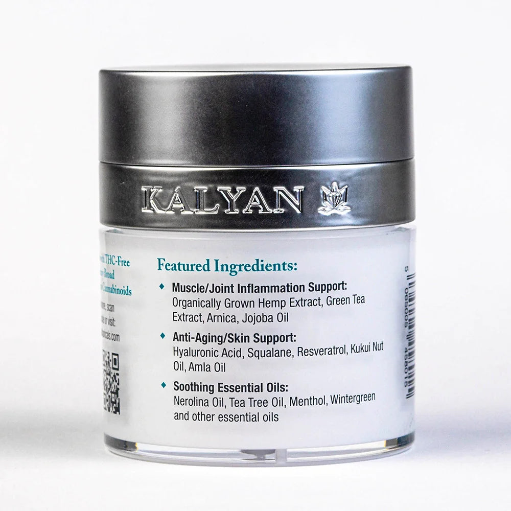 Kalyan CBD Massage Cream 50ml/1.7oz (Total CBD 1500mg + CBG 150mg)