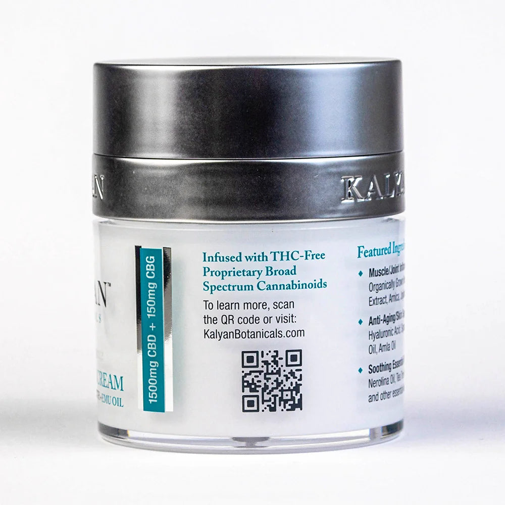 Kalyan CBD Massage Cream 50ml/1.7oz (Total CBD 1500mg + CBG 150mg)