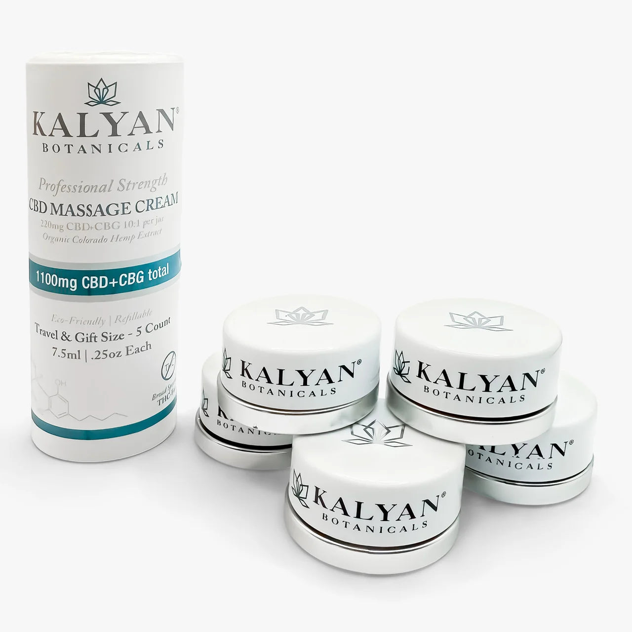 5 Pack CBD Massage Cream Travel / Gift Size