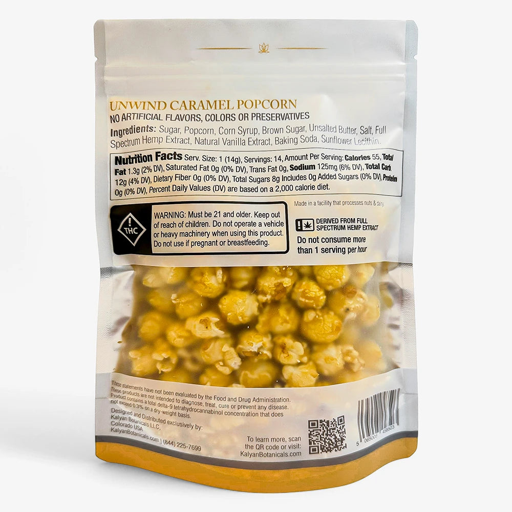 Unwind Caramel Popcorn - 14 servings - 198g/7oz