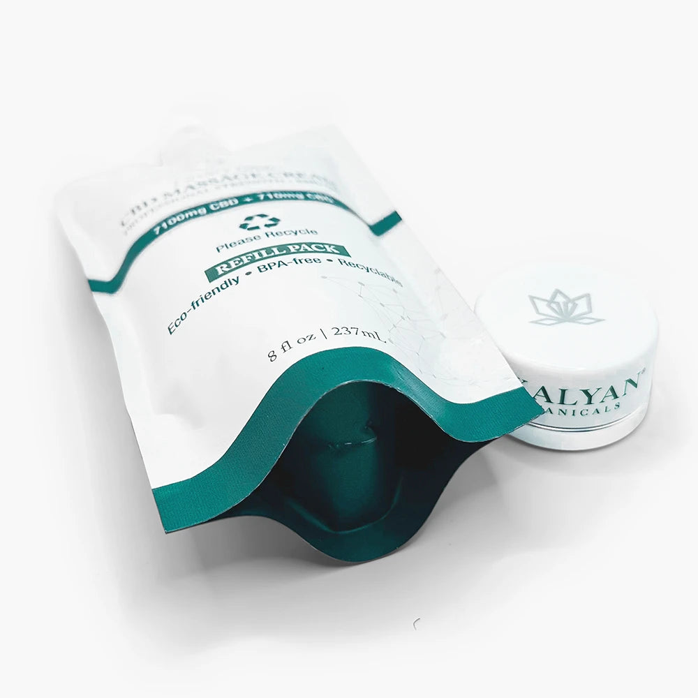 Kalyan CBD Massage Cream Refill (Total CBD 7100mg + CBG 710mg) 237ml/8oz