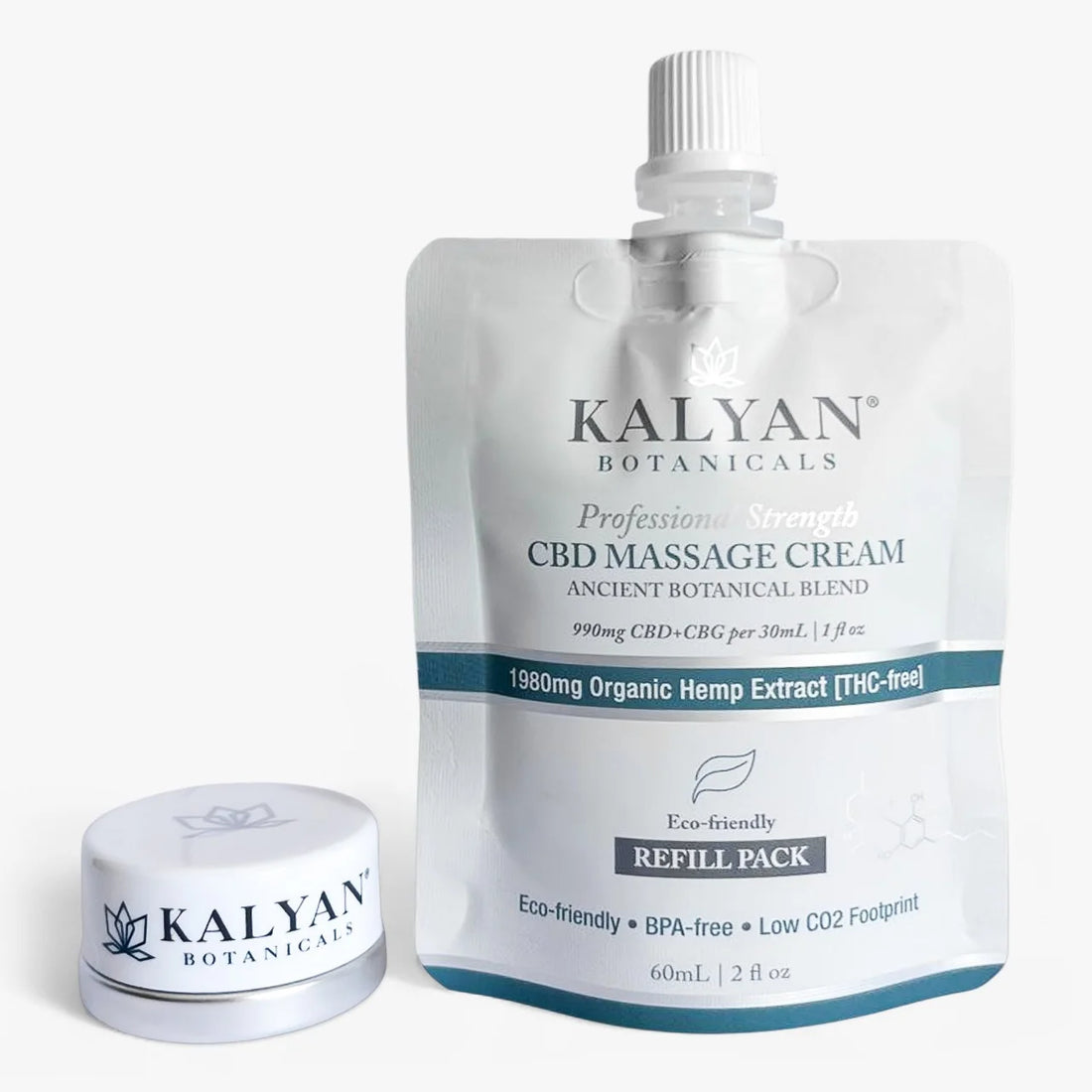 CBD Massage Cream 60ml | 2oz Refill Pouch