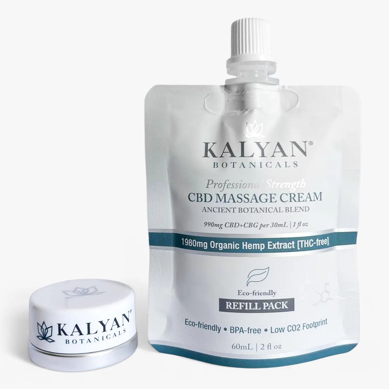 CBD Massage Cream 60ml | 2oz Refill Pouch