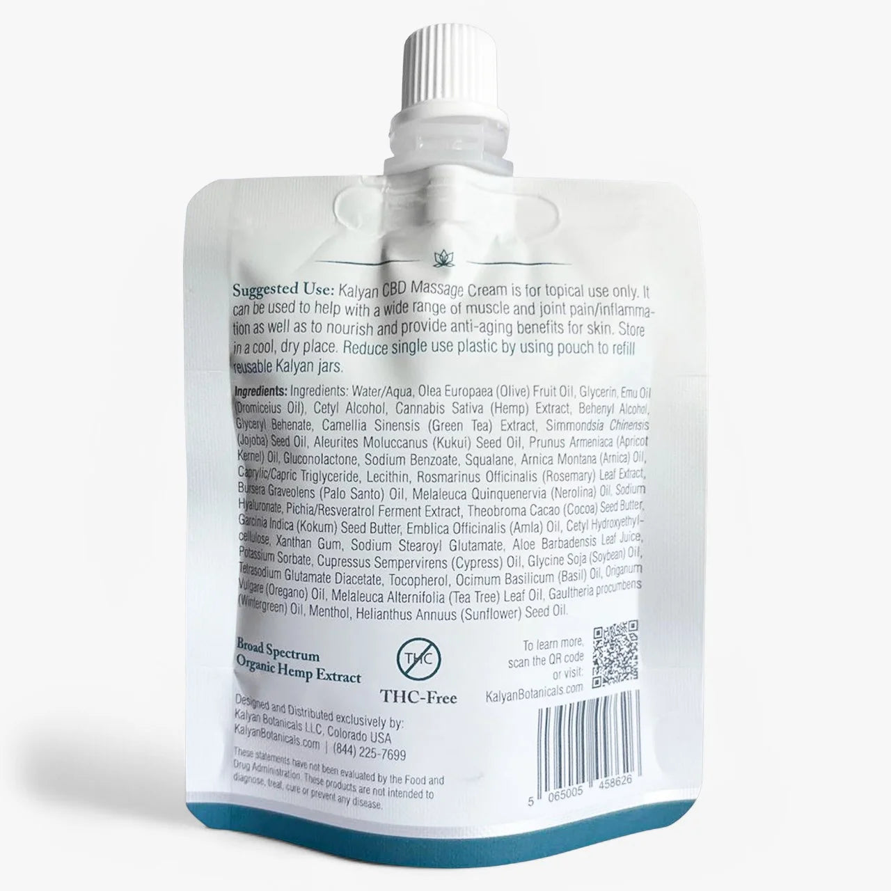 CBD Massage Cream 60ml | 2oz Refill Pouch