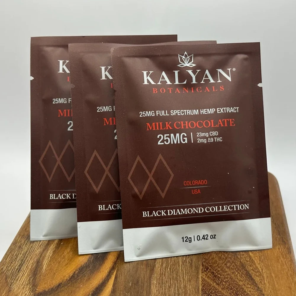 12 pack Kalyan Full Spectrum Milk Chocolate Squares (25mg)