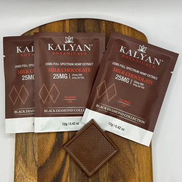 12 pack Kalyan Full Spectrum Milk Chocolate Squares (25mg)