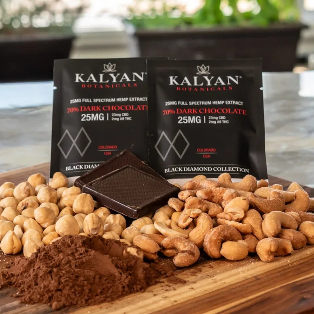 12 Pack - Full Spectrum CBD Dark Chocolate Squares (25 mg)