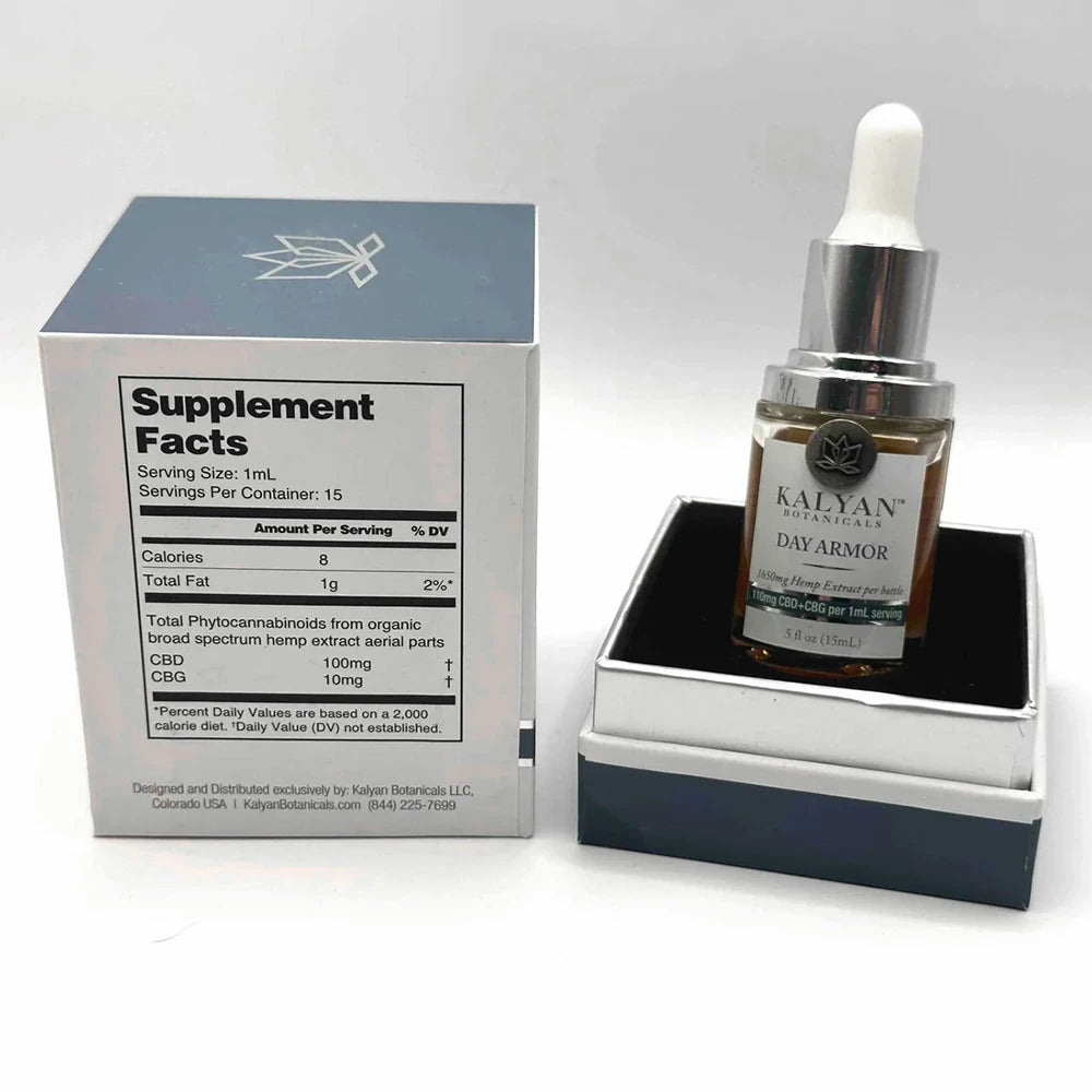 Day Armor Tincture 15ml/.5oz  - 110mg CBD+CBG per 1ml serving (Total 1650mg per bottle)