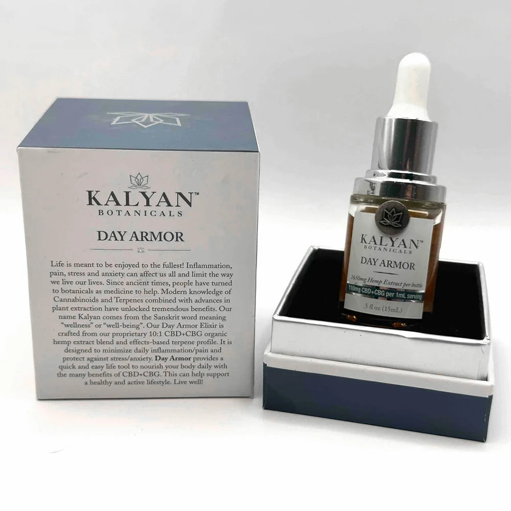 Day Armor Tincture 15ml/.5oz  - 110mg CBD+CBG per 1ml serving (Total 1650mg per bottle)