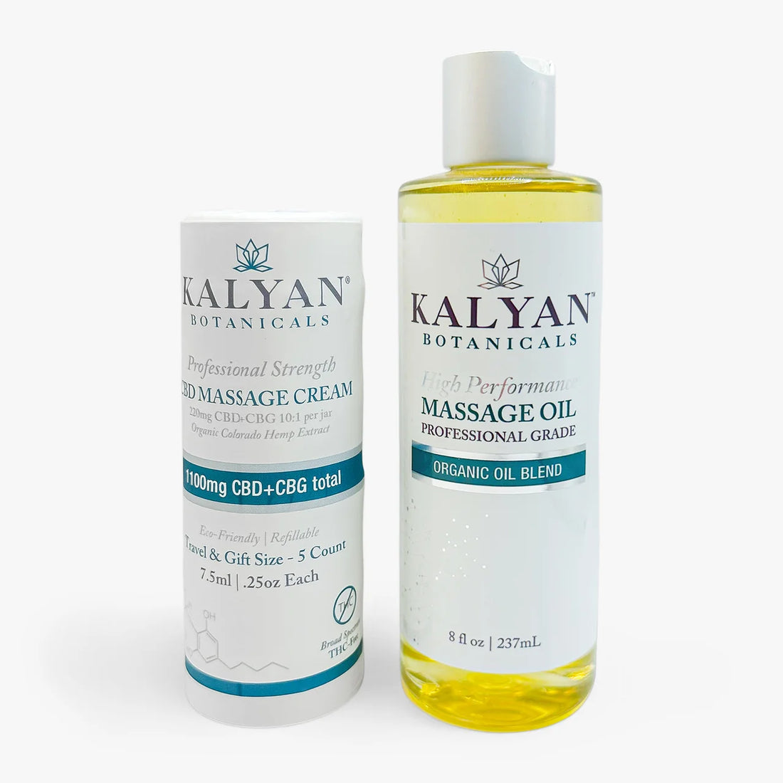 5 Pack CBD Massage Cream + 8oz Ancient Botanicals Massage Oil