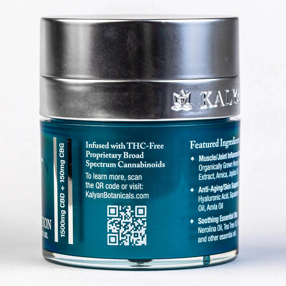 Kalyan CBD Pain Relief Cream 50m | 1.7oz (Total CBD 1500mg + CBG 150mg)