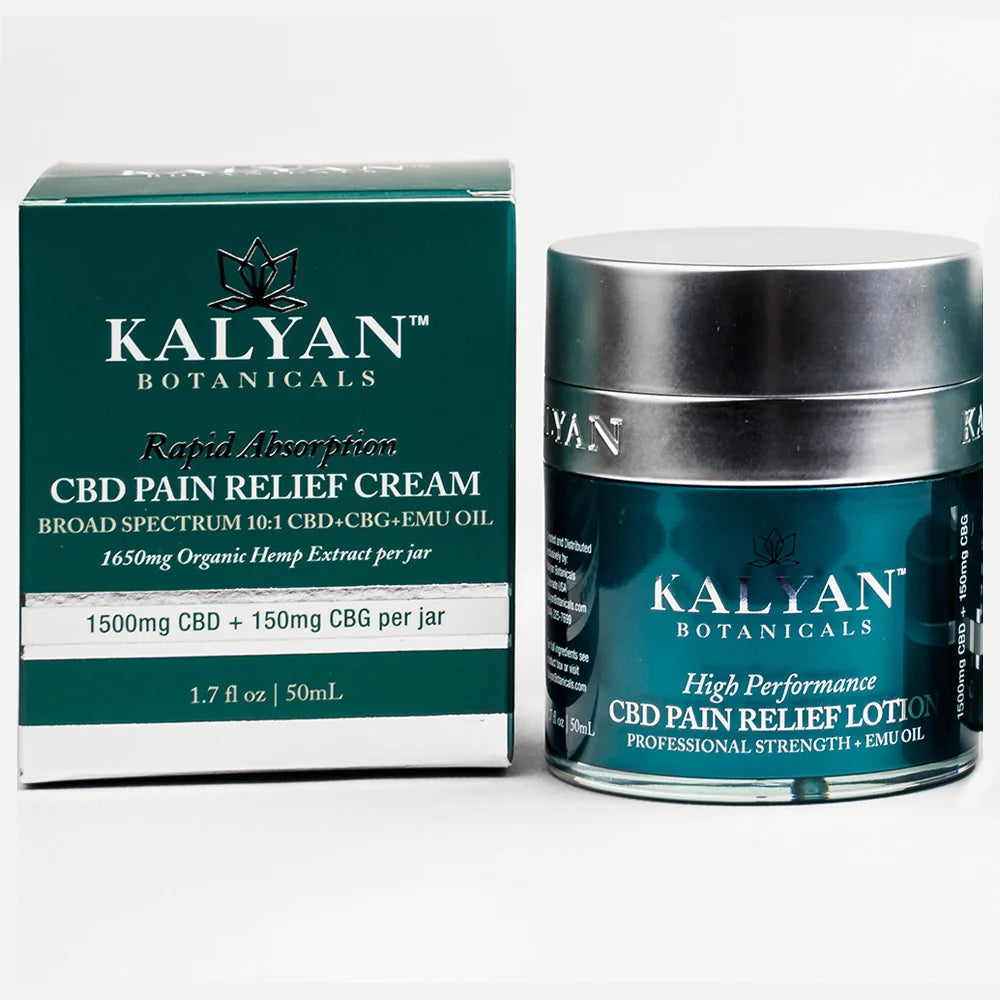 Kalyan CBD Pain Relief Cream 50m | 1.7oz (Total CBD 1500mg + CBG 150mg)
