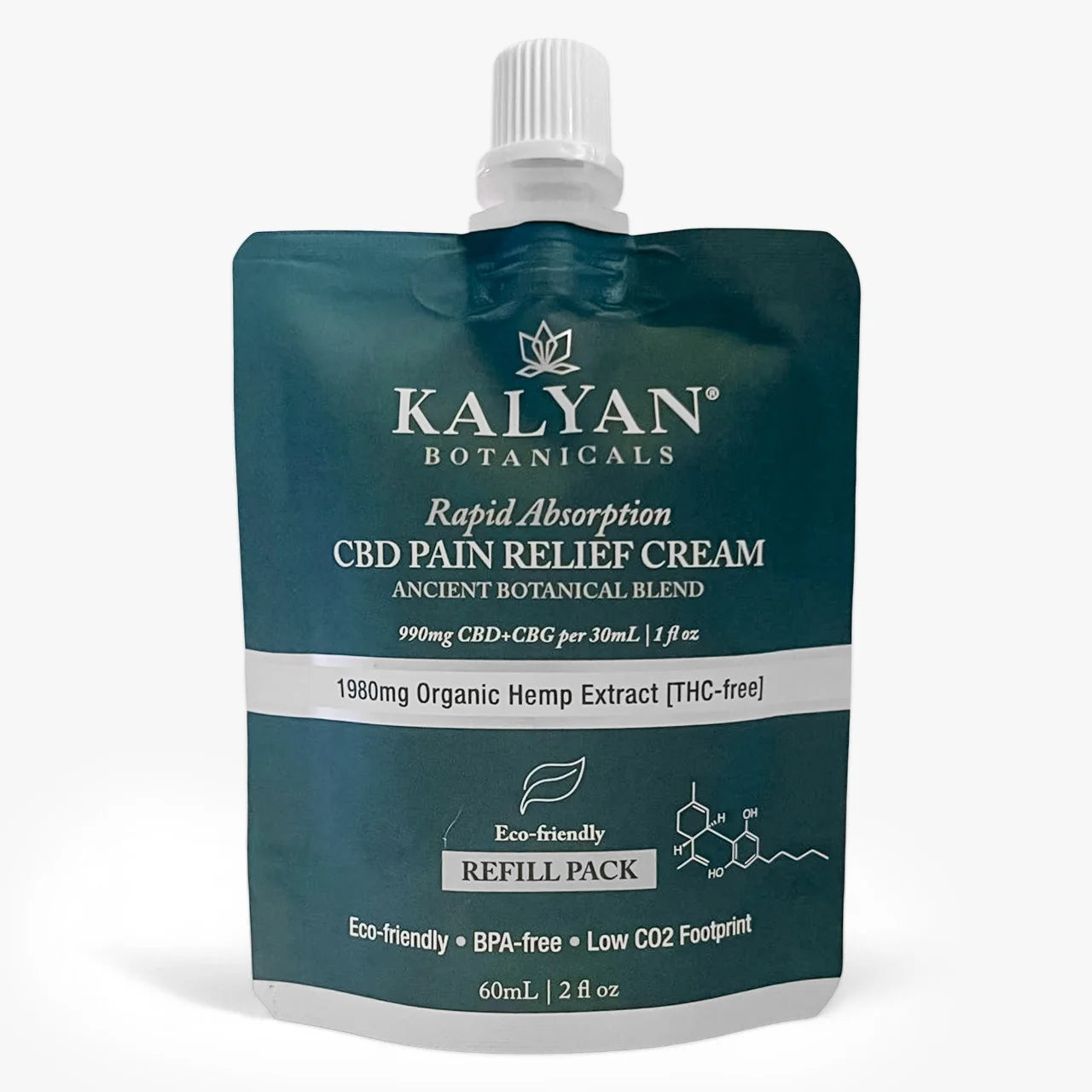 Pain Relief CBD Cream 60ml | 2oz Refill Pouch