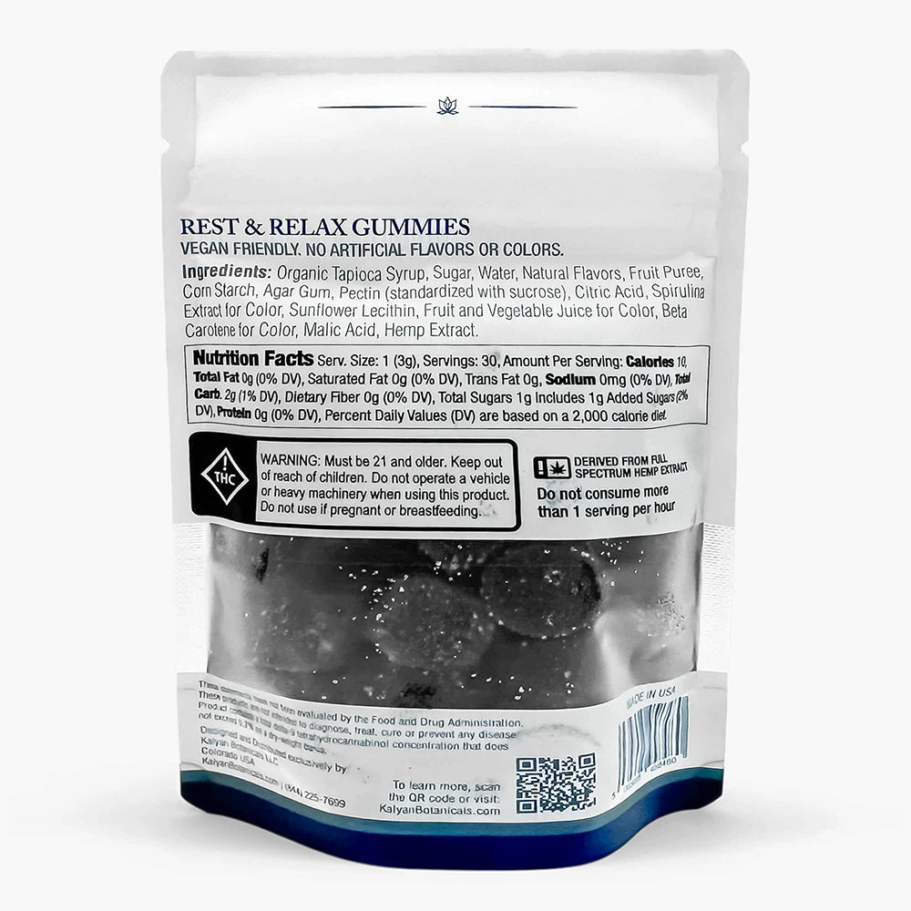 Rest & Relax CBD Gummies (Black Diamond Collection) - 30 Count